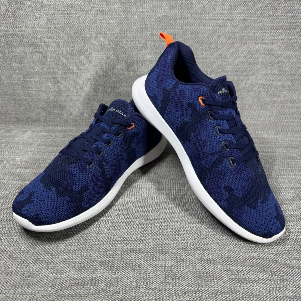 Peter Millar Hyperlight Glide Navy Camo Knit Sneakers Mens 10.5 Casual Athletic
